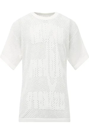 Maison Margiela Intarsia-knit cotton T-shirt