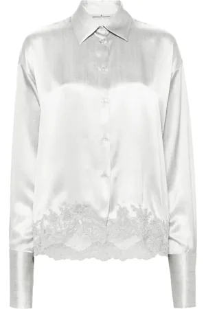ERMANNO SCERVINO Corded-lace silk shirt