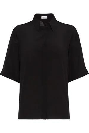 Brunello Cucinelli Monili bead-mbellished silk shirt