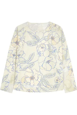 DRIES VAN NOTEN Asymmetric floral-print blouse