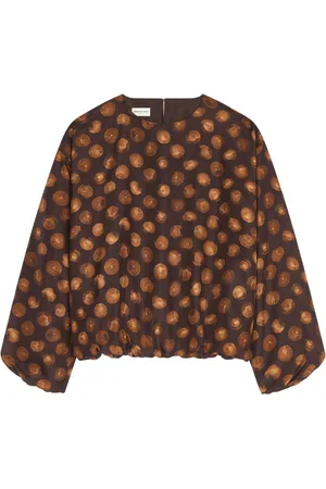 DRIES VAN NOTEN Graphic-print silk blouse