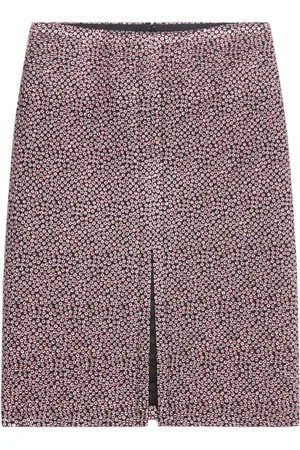 DRIES VAN NOTEN Polka-dot-jacquard midi skirt