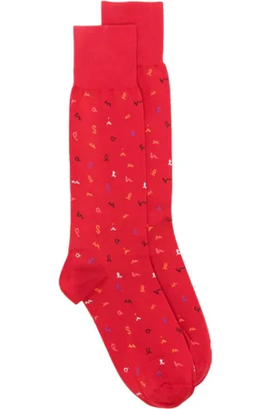Paul Smith Letter-intarsia mid-calf socks