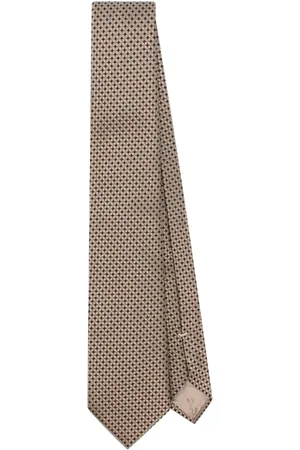 Emporio Armani Geometric-pattern silk tie