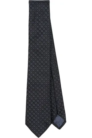 Emporio Armani Geometric-pattern silk tie