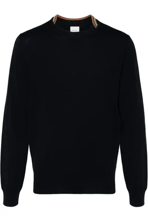 Paul Smith Stripe-trim merino jumper