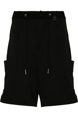 SONGZIO Drawstring logo patch shorts