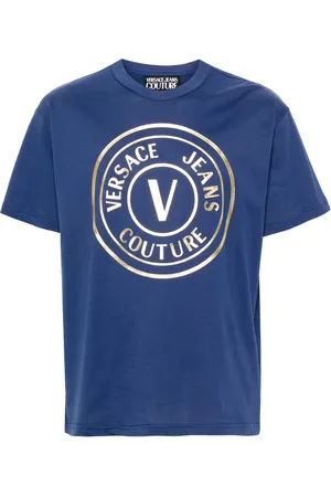 VERSACE Logo-print cotton T-shirt