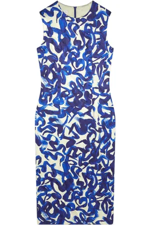 DRIES VAN NOTEN Abstract-print midi dress