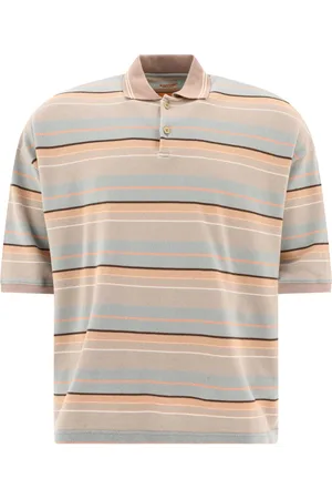KAPITAL Striped short-sleeve polo