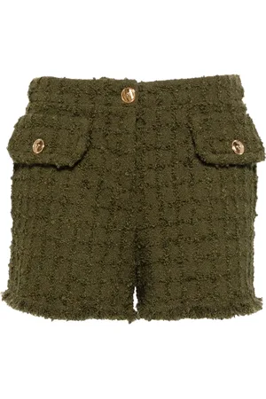 VERSACE Heritage tweed mini shorts
