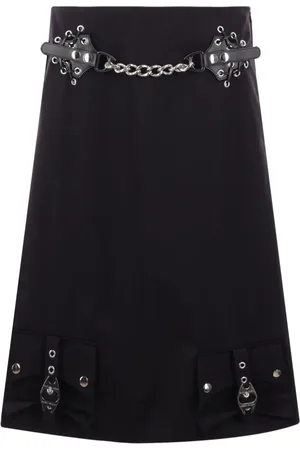 Chopova Lowena Chain-link detail A-line skirt