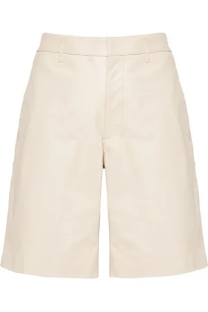 LEMAIRE Leather knee shorts