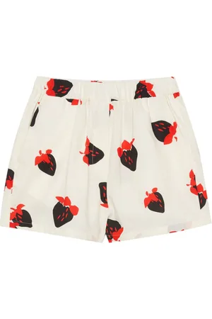 Msgm Strawberry-print plated skirt