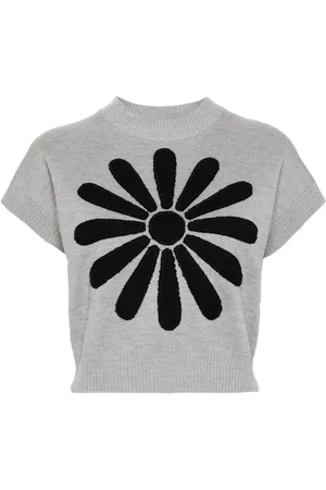 Kenzo Marguerite-patch knitted top