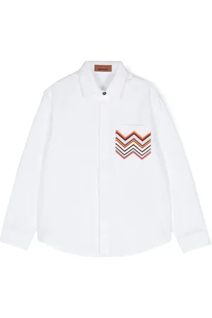 Missoni Zigzag-embroidered cotton shirt
