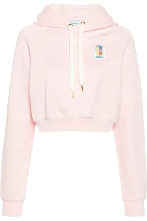 Casablanca Logo-patch cropped hoodie