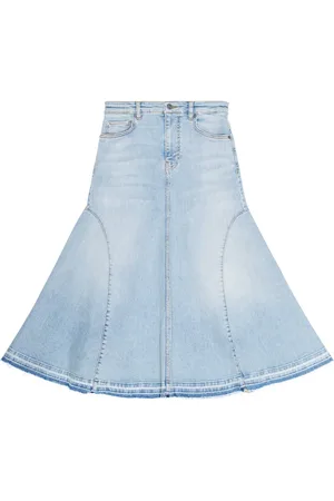 Ganni A-line denim skirt