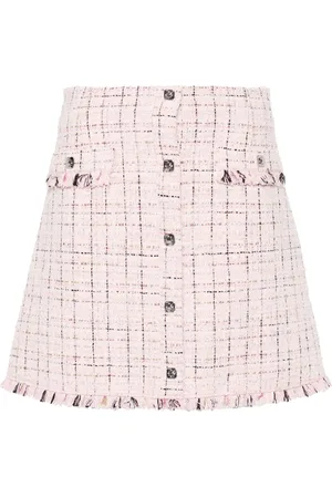 Maje Belted tweed skirt