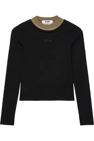 Msgm Embroidered-logo knitted top