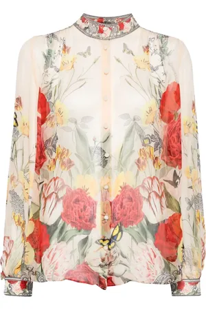 Camilla Floral-print chiffon blouse
