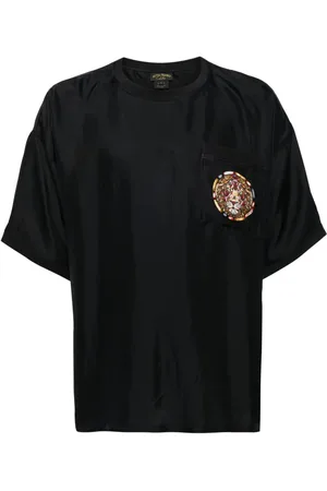 Camilla Lion-print silk T-shirt