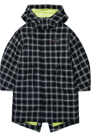 Marni Check-pattern hooded coat