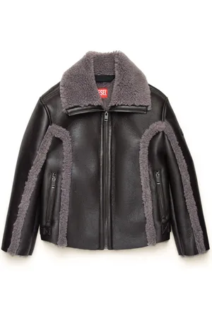 Diesel Faux-leather aviator jacket
