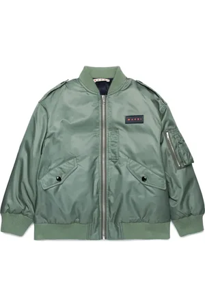 Marni Logo-appliqué bomber jacket