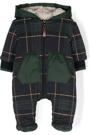 Lapin House Plaid-print padded pajamas
