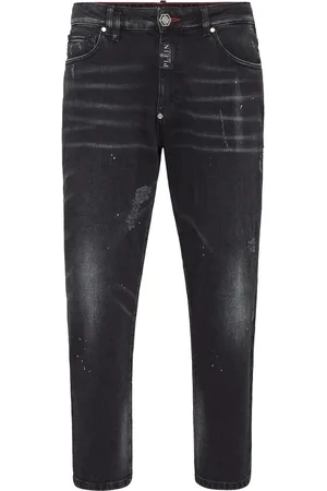 Philipp Plein Distressed-effect straight-leg jeans