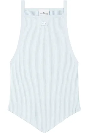 Courrèges Pointy rib-knit tank top