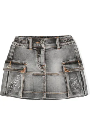 MONNALISA A-line denim miniskirt