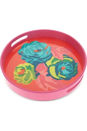 LISA CORTI Nizam Flower wood tray (35cm)