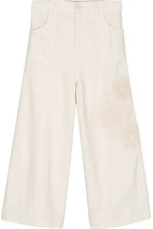 ZIMMERMANN Halliday floral-appliqu?? trousers