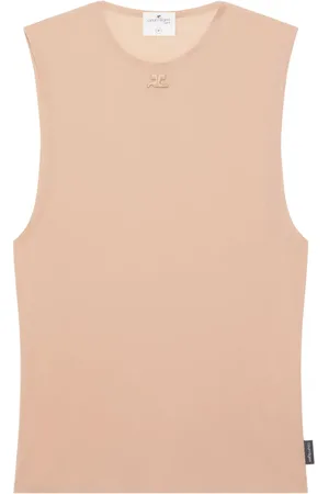 Courrèges Second Skin logo-embroidered tank top