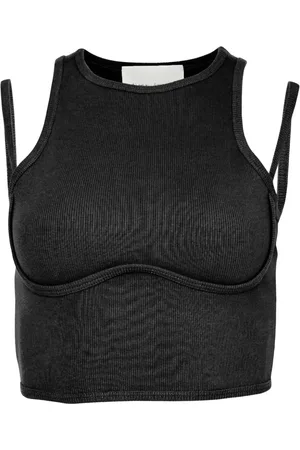 FLEUR DU MAL Strappy ribbed tank top