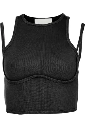 FLEUR DU MAL Strappy ribbed tank top