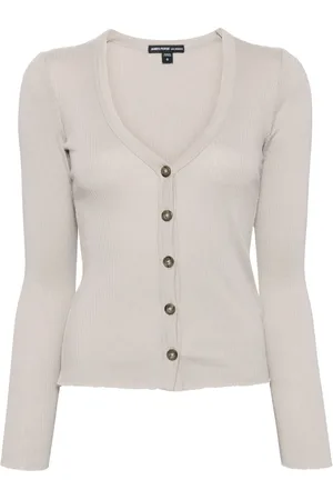James Perse Long-sleeve ribbed-knit cardigan