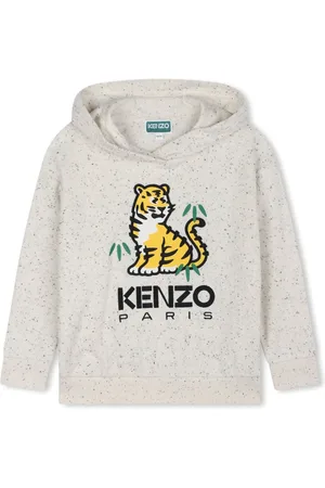Kenzo Tiger-embroidered terry-cloth hoodie
