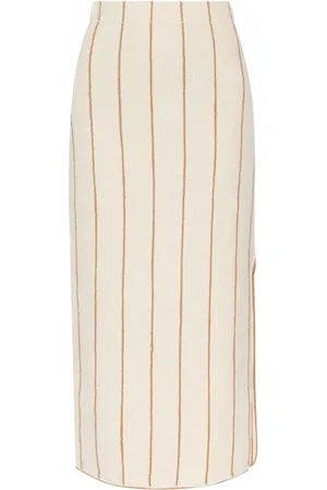 By Malene Birger Hercula striped midi skirt