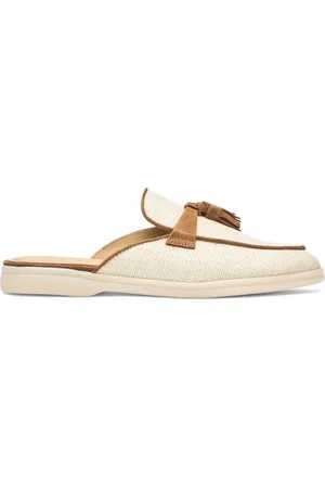 Scarosso Lucrezia tassel raffia mules