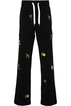 Casablanca Motif-embroidered cotton track pants