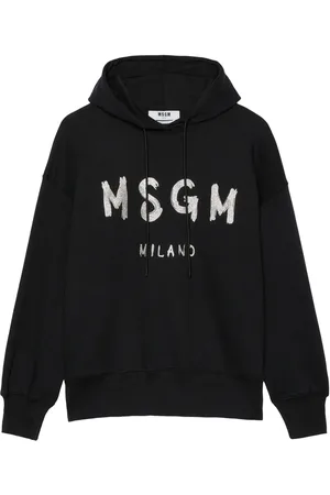 Msgm Logo-print cotton hoodie