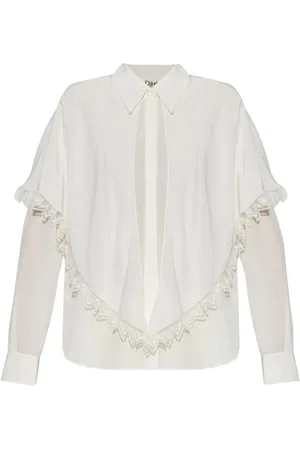 Chloé Cape overlay silk blouse