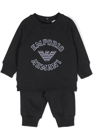 Emporio Armani Logo-embossed cotton tracksuit