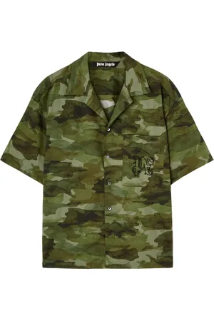 Palm Angels Camouflage-print cotton shirt