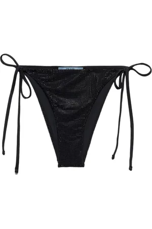 Prada Logo-plaque side-tie bikini bottom