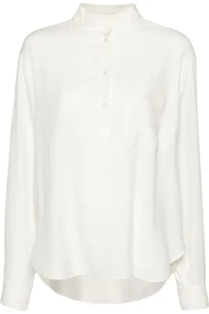 Closed Band-collar blouse