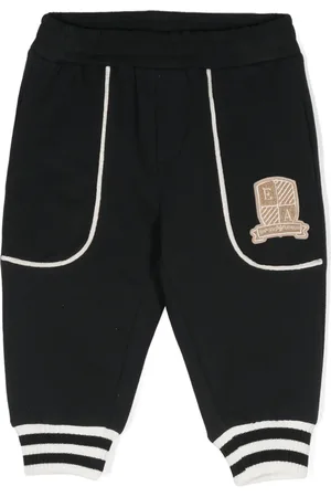 Emporio Armani Logo-patch cotton track pants